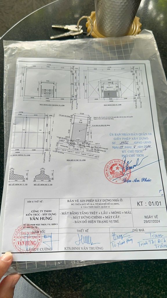 Xin Giấy Phép Xây Dựng Phường Trung Mỹ Tây Quận 12