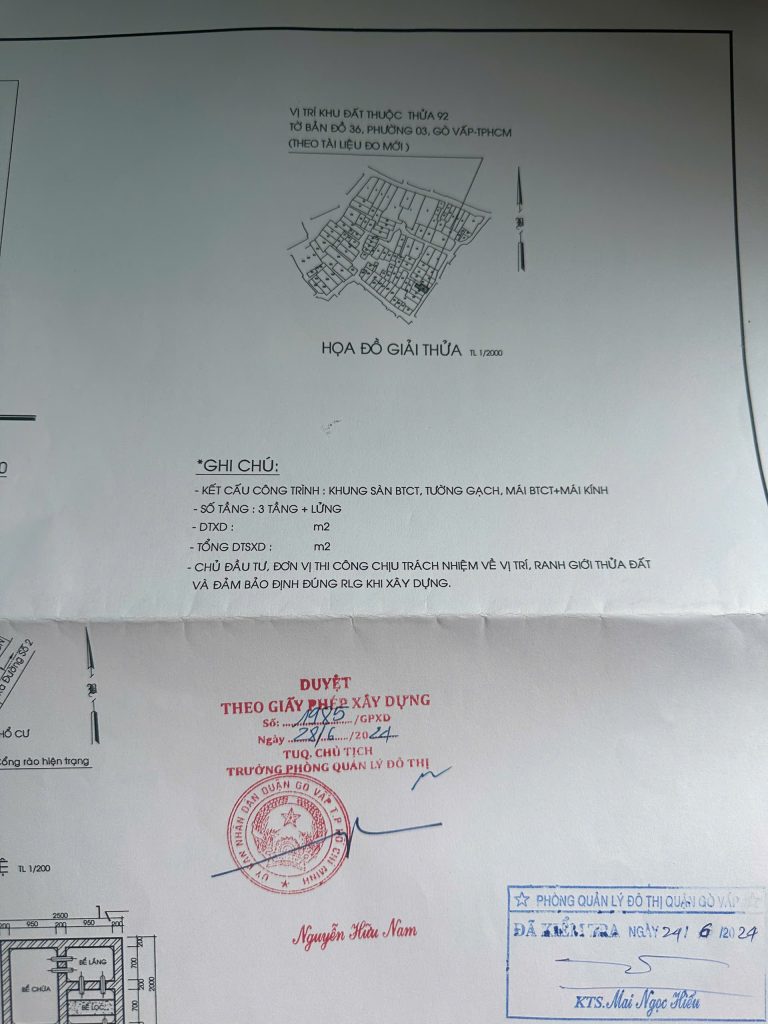 Xin Giấy Phép Xây Dựng Phường Thông Tây Hội Gò Vấp