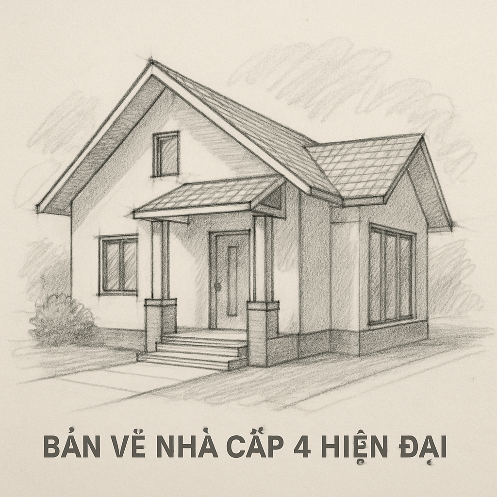 Bản vẽ nhà cấp 4 hiện đại