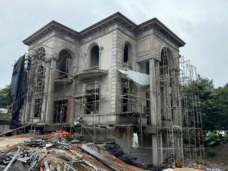 Giá biệt thự xây phần thô thường tuỳ thuộc phong cách kiến trúc