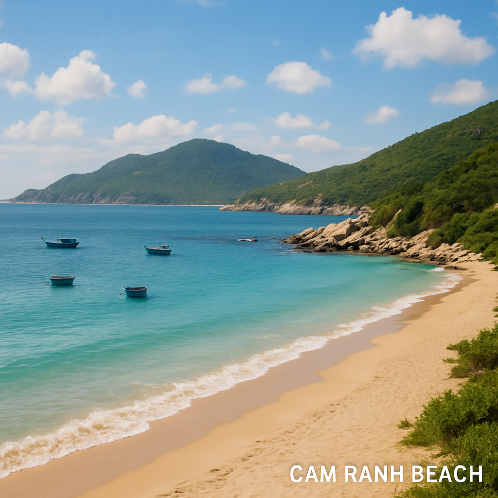 Scenic view of Cam Ranh beach