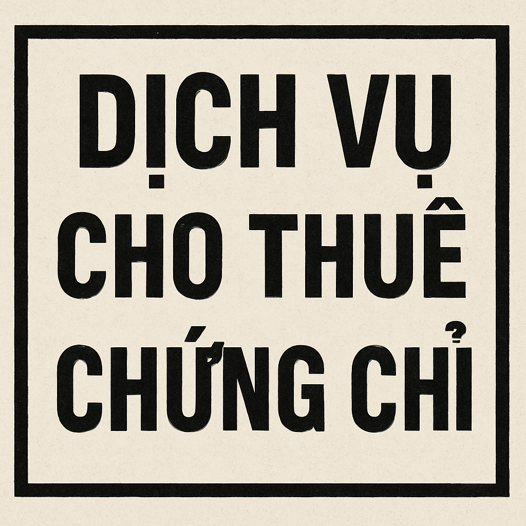 Dịch vụ cho thuê chứng chỉ
