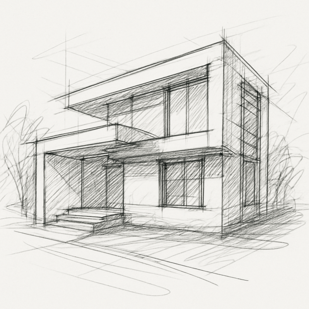 Architectural design sketch