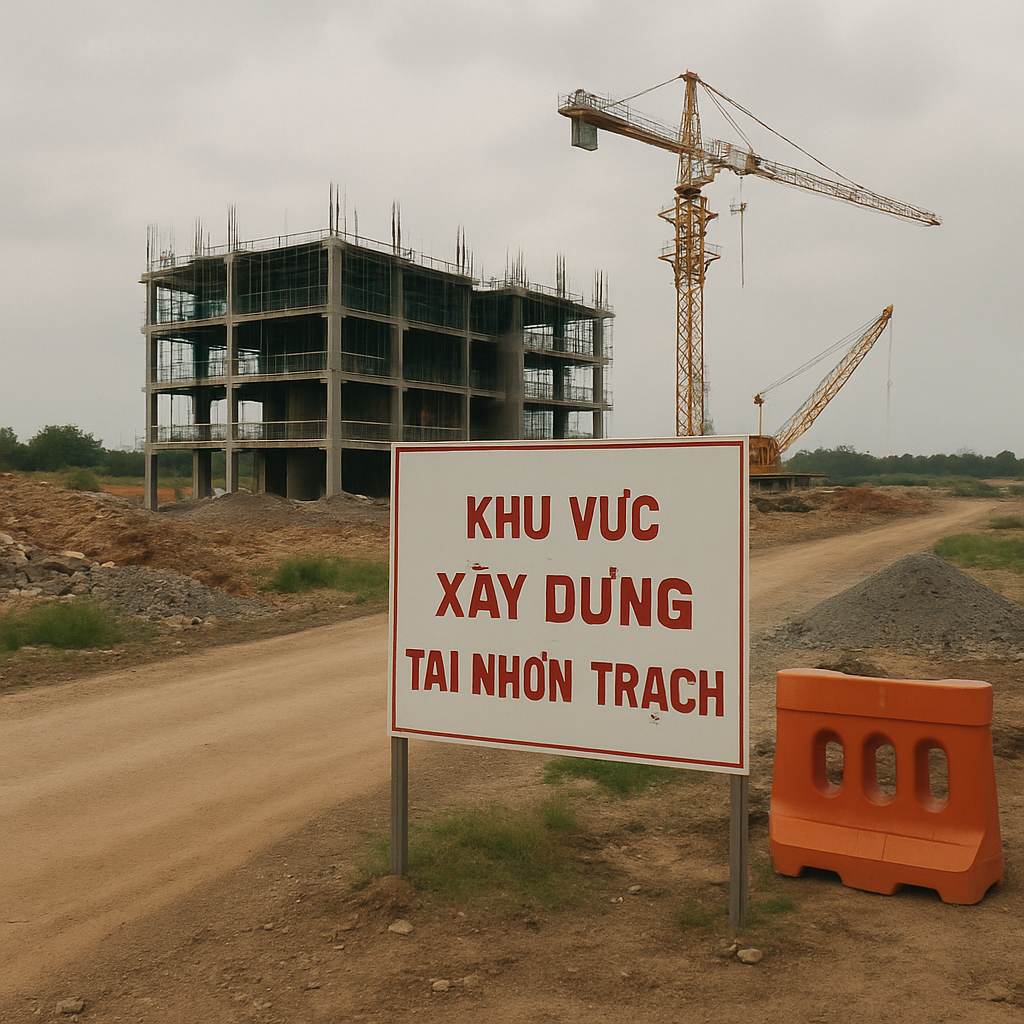 Khu vực xây dựng tại Nhơn Trạch