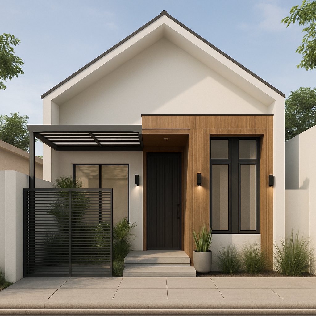 Thiết kế mặt tiền nhà cấp 4 hiện đại