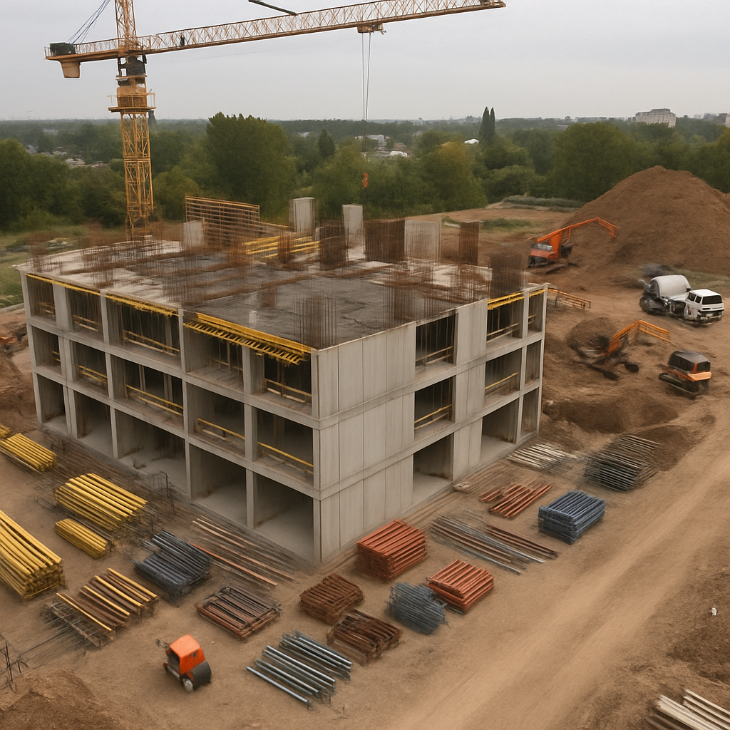 Construction site overview