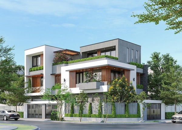 Biệt thự phố hiện đại nhiều tầng tối ưu diện tích tại đô thị