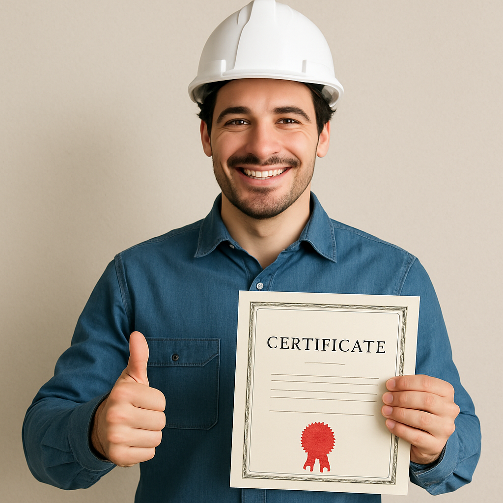 engineer with certificate