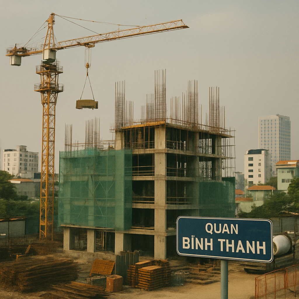 Construction site in Binh Thanh District