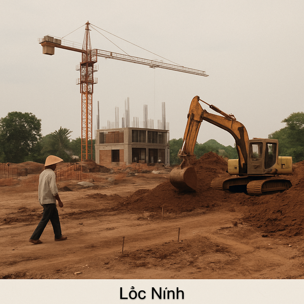 Construction site in Lộc Ninh