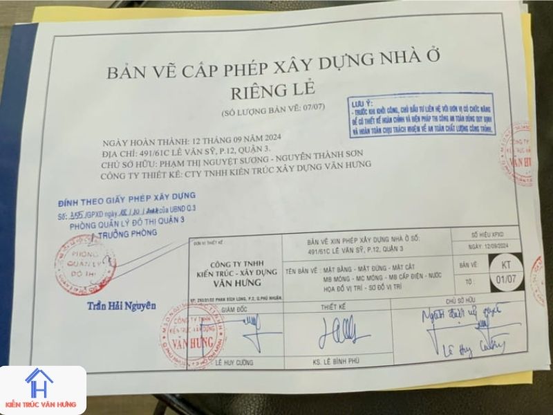 Bản vẽ xin phép xây dựng là hồ sơ quan trọng cần lưu ý
