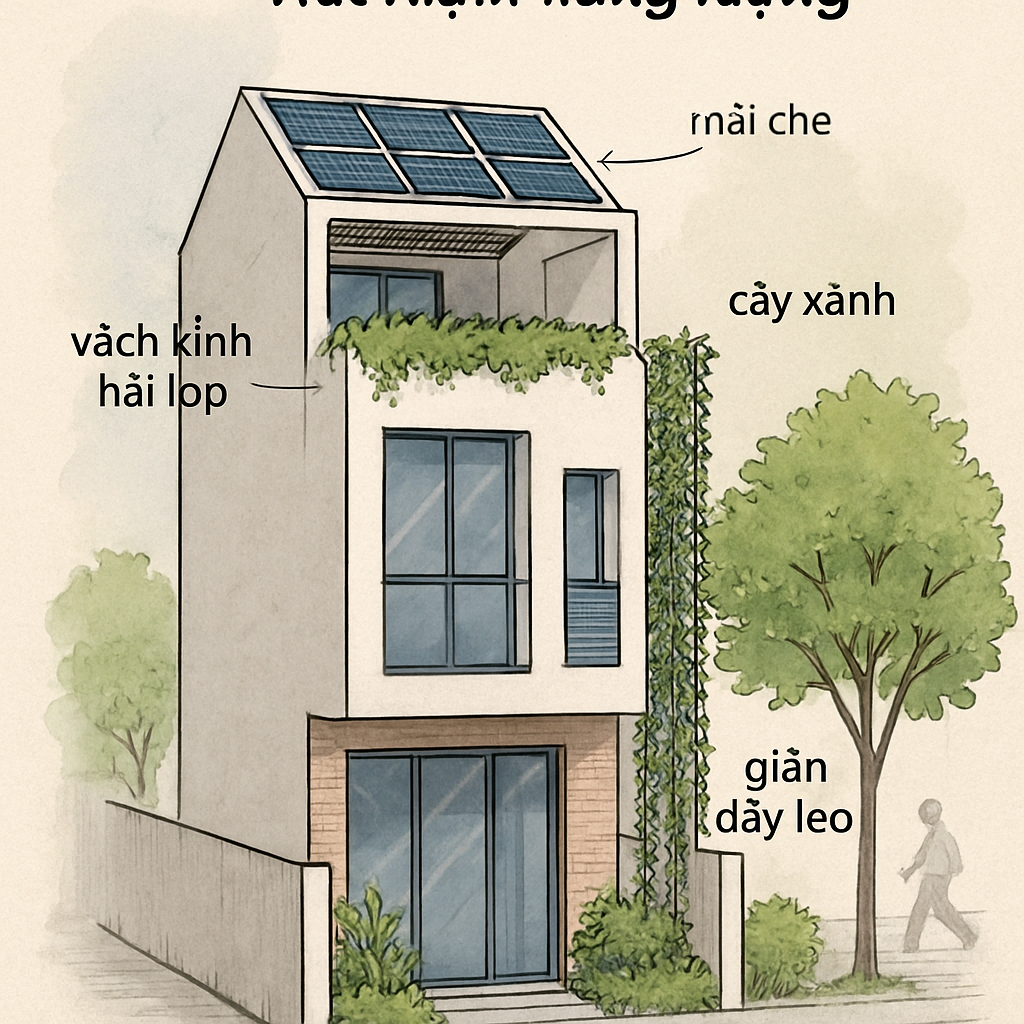 Thiết kế nhà phố tiết kiệm năng lượng