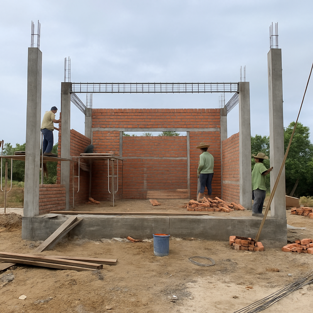 Quá trình thi công nhà cấp 4