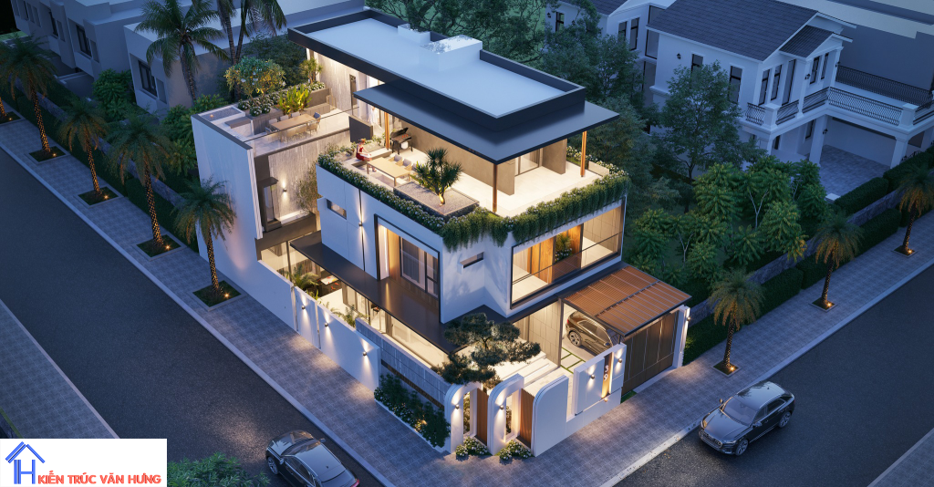 MẪU NHÀ 2 TẦNG 13X25M