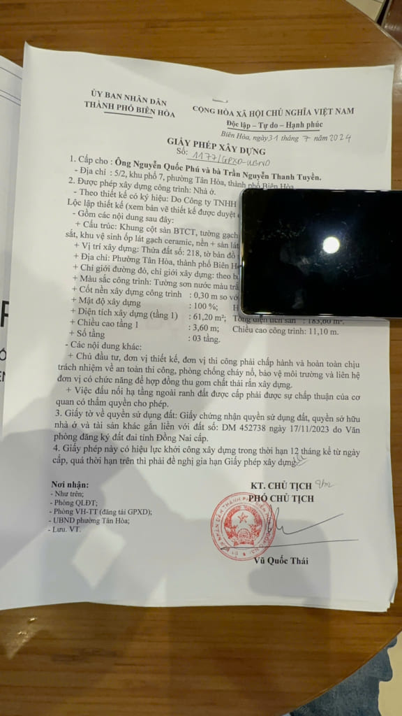 XIN GPXD TP BÀ RỊA