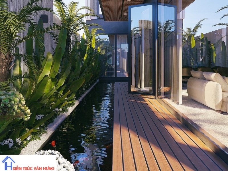 Thiết kế không gian xanh mát ngay bên trong khuôn viên nhà