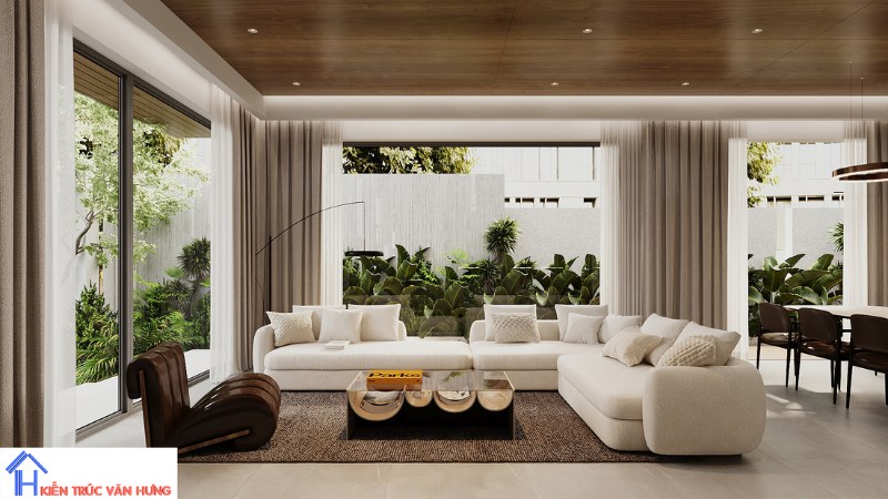 Thi công hoàn thiện nội ngoại thất là một trong những hạng mục xây nhà trọn gói