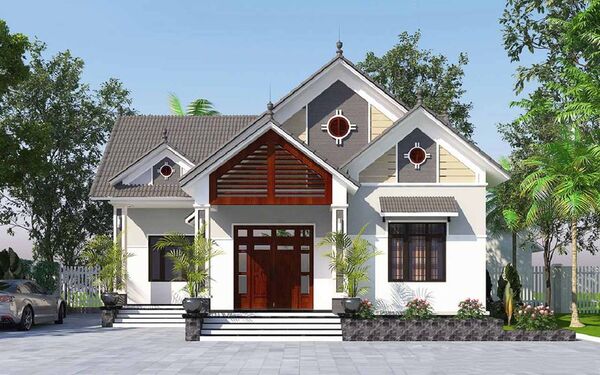 Tham khảo các mẫu biệt thự mái thái 1 tầng đẹp, hiện đại