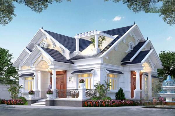 Mẫu 2: Mẫu biệt thự 150m2 không gian sống rộng rãi tiện nghi hiện đại đẹp