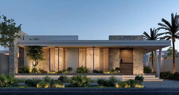 Biệt thự 1 tầng hiện đại cấp 4 gam màu trắng