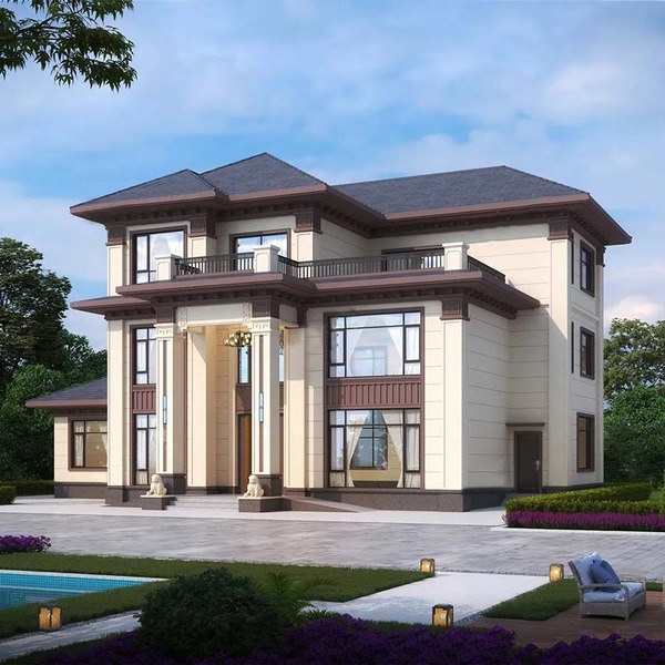 Mẫu 2: Biệt thự Trung Quốc 3 tầng đẹp, tổng thể hoành tráng và nổi bật