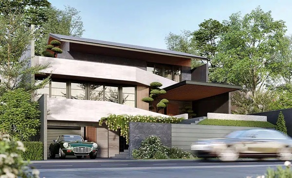 Mẫu biệt thự 3 tầng 5 phòng ngủ tách biệt khu sinh hoạt chung