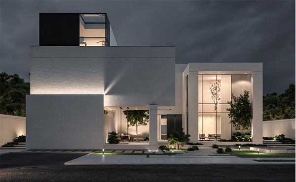 Mẫu 1: Mẫu biệt thự 1 tầng phong cách tối giản