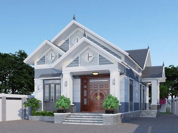 Kiến Trúc Văn Hưng nhận thiết kế thi công biệt thự mái Thái 1 tầng