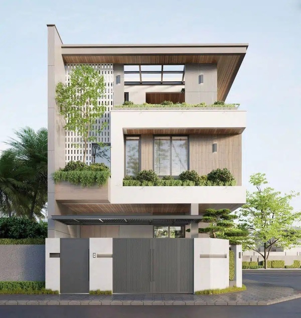 Biệt thự 3 tầng hiện đại đánh giá cao về tính thẩm mỹ và khả năng tối ưu công năng