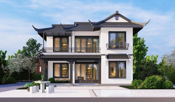 Mẫu 2: Nhà phố Trung Hoa sang trọng, thiết kế thông minh và tối ưu công năng