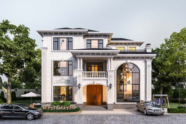 Chi phí thiết kế và thi công biệt thự tân cổ điển 3 tầng kiểu Pháp