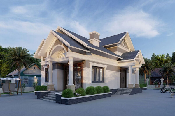 Biệt thự mái Thái hiện đại tối giản