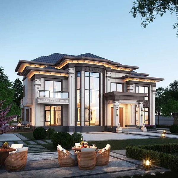 Mẫu 1: Biệt thự hiện đại kiểu trung Quốc vừa sang trọng vừa thoáng đãng