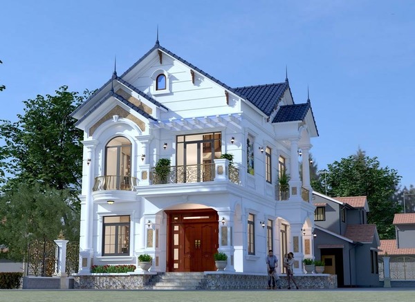 Mẫu biệt thự phong cách Pháp diện tích 100m2 nhỏ gọn