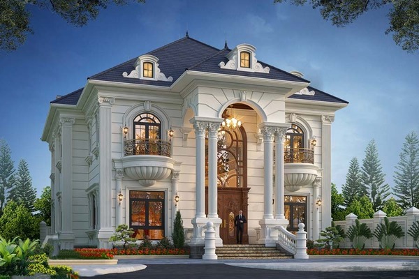 Mẫu biệt thự quy mô lớn 2 tầng 500m2 sang trọng