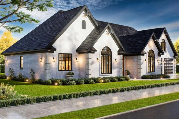 Mẫu 3: Nhà biệt thự vườn 1 tầng Châu Âu, cảnh quan đẹp, sống gần thiên nhiên