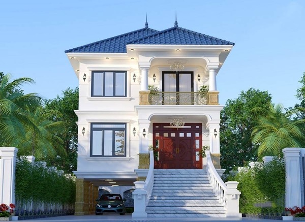 Mẫu nhà 2 tầng có tầng hầm tối ưu diện tích sử dụng