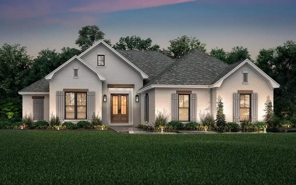 Mẫu 2: Mẫu villa 1 tầng kiểu Pháp, mái vòm cao, mặt tiền đối xứng đẳng cấp