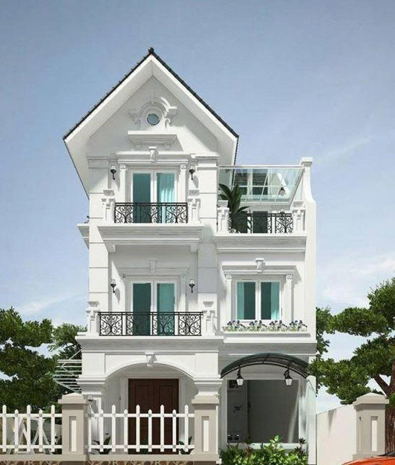 Thiết kế nhà mái Thái theo phong cách tân cổ điển