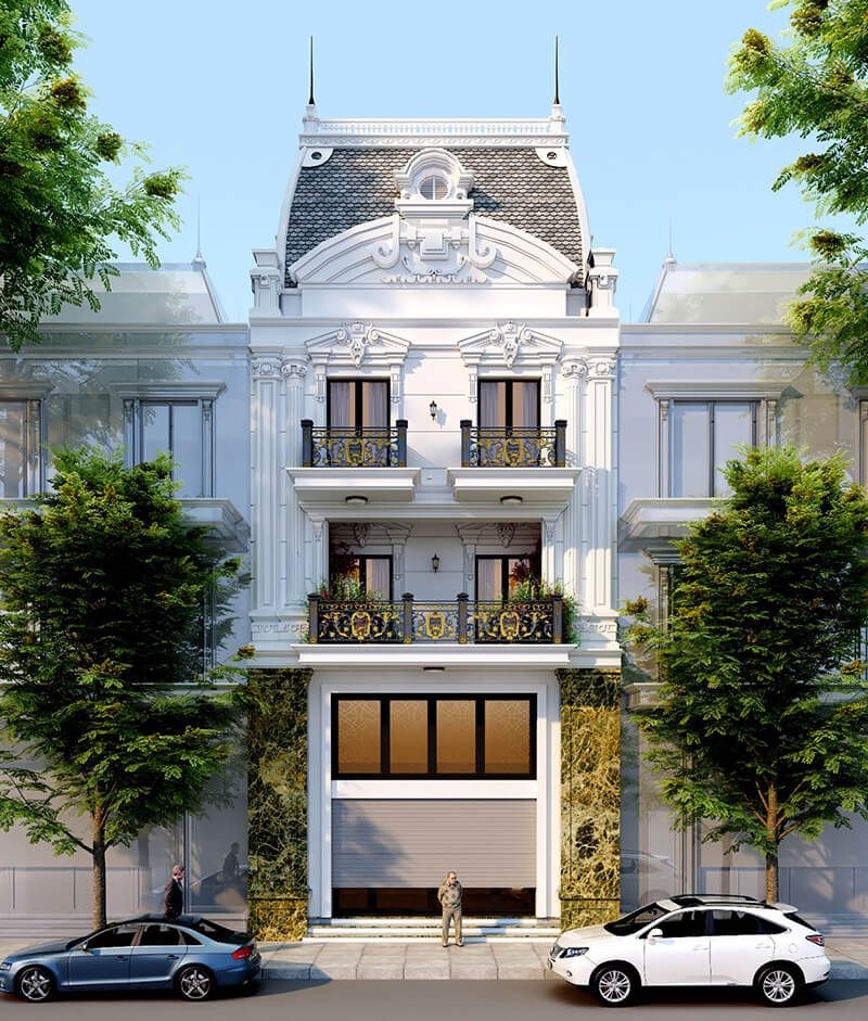 Các mẫu nhà ống 3 tầng kiểu Pháp sang trọng
