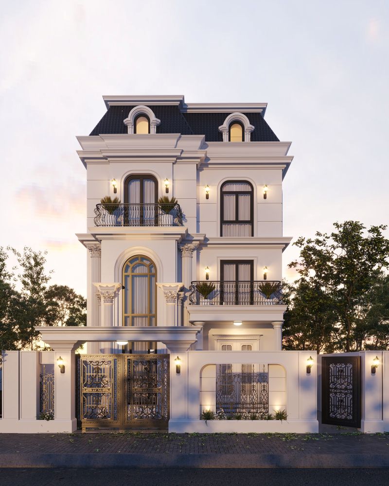 Mẫu 1 nhà ống thiết kế kiểu Pháp