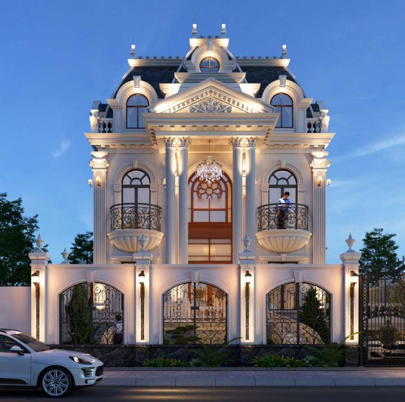 Mẫu 2 nhà ống kiểu Pháp