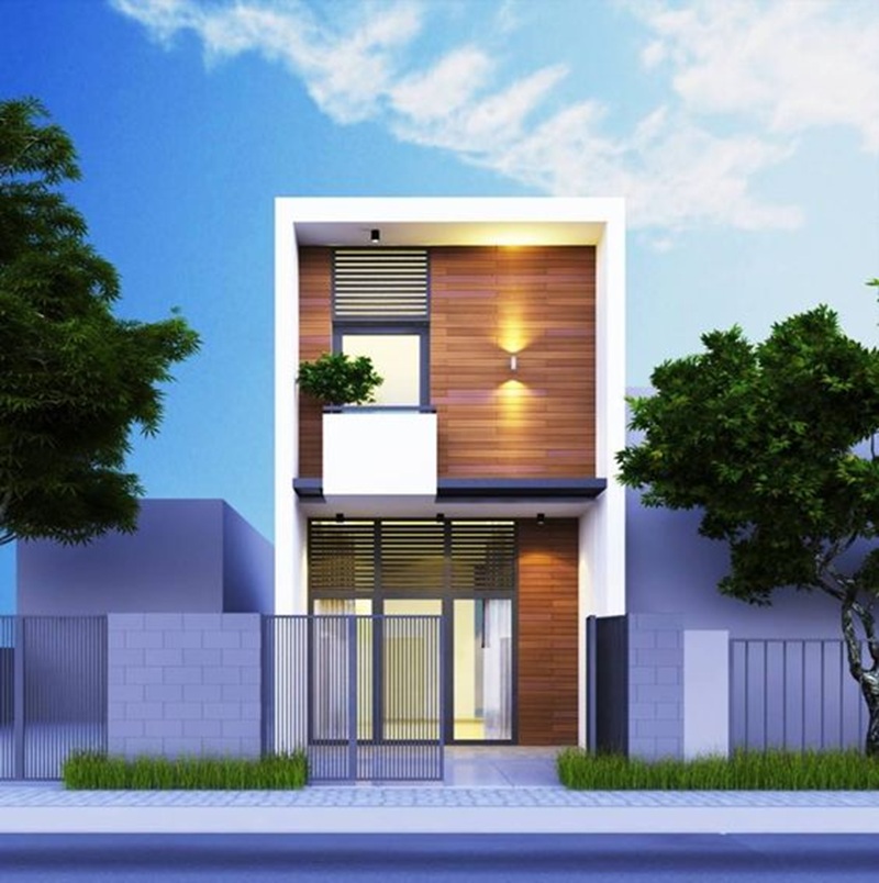 Mẫu nhà phố có thiết kế sân trước giúp tạo khoảng thoáng