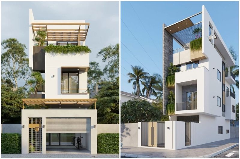 Mẫu nhà phố lệch tầng 4x20m thông thoáng