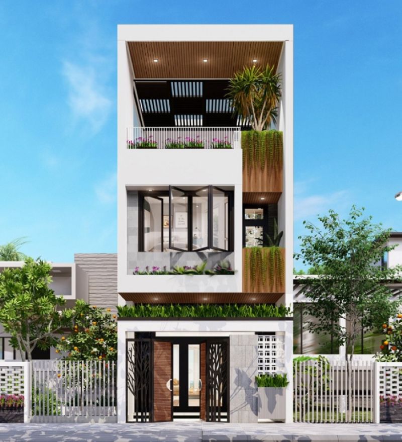 Mẫu nhà phố 4x20m có thang máy