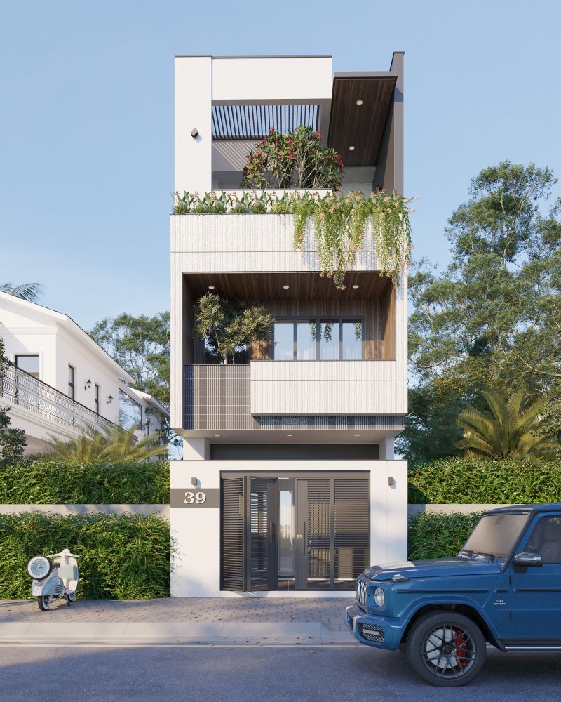 Mẫu nhà phố 5x16m phong cách tối giản