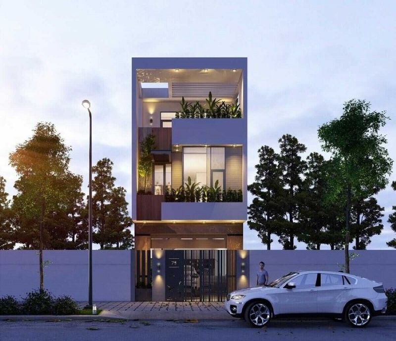 Mẫu nhà phố có giếng trời lấy sáng tự nhiên