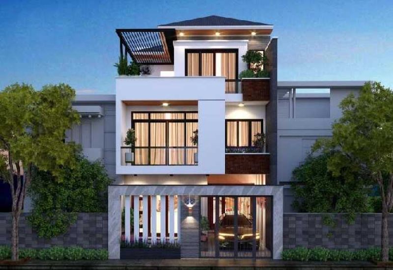 Nhà phố 3 tầng 7x14m có giếng trời thoáng mát