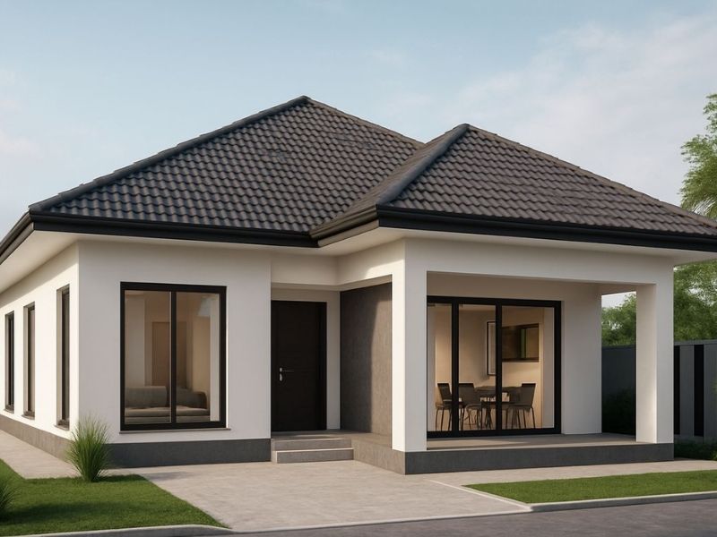 Nhà phố 1 tầng có 3 phòng ngủ 100m2 tiện nghi