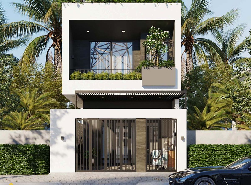 Mẫu nhà phố 6x15m sang trọng với không gian xanh
